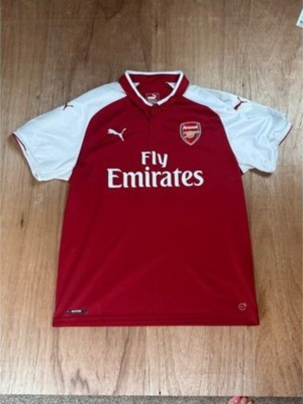 Puma Arsenal 2017/18 Home Soccer Jersey Red Fly Emirates Men's XL